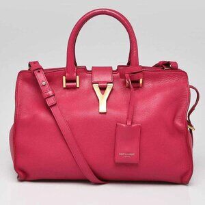 Yves Saint Laurent Pink Calfskin Leather Small Cabas ChYc Bag
